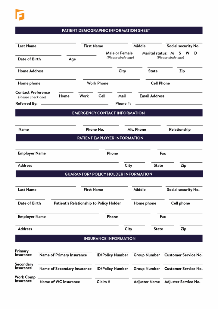 Patient Demographic Form