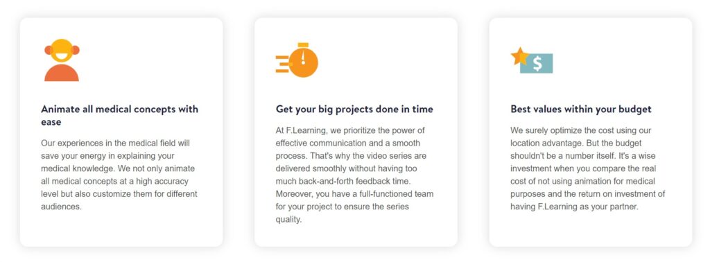 Outstanding features of Healthcare animation services provided by F. Learning Studio